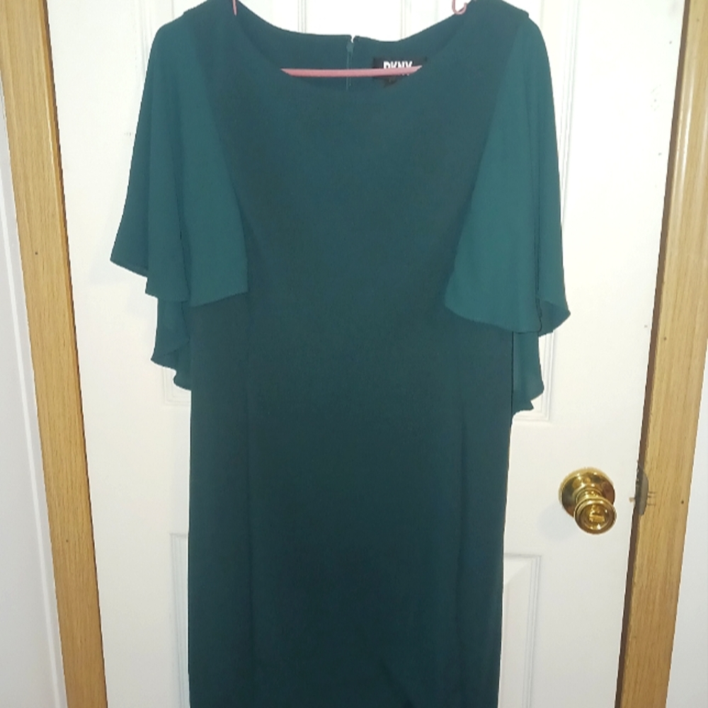 DKNY emerald green formal dress